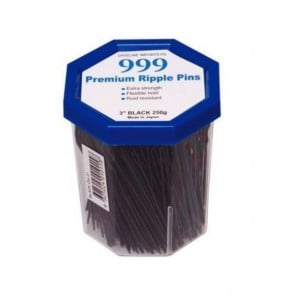 999 Premium Ripple Pins 3" Black 250g