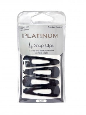 Platinum Snap Hair Clip 4 Pack