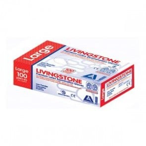  Livingstone Premium Latex Examination Gloves Large 100pcs