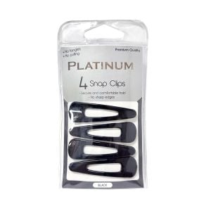 Platinum Snap Hair Clip 4 Pack