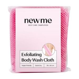 New Me Exfoliating Body Wash Cloth - Pink