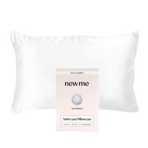 New Me Luxe Satin Pillowcase - White Pearl