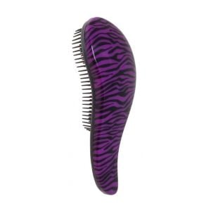 Santorini Dtangler Brush-Purple Zebra Print 18 X 7cm